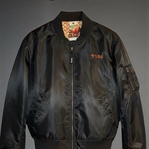 LRG Lifted Research Group Men’s Aloha Black Bomber Jacket Style C184001 Size M
